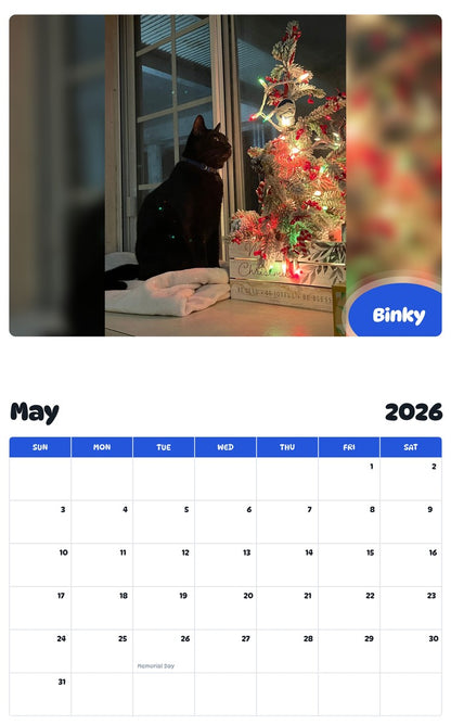 2026 - 2027 Binky - Pawidols Pet Calendar