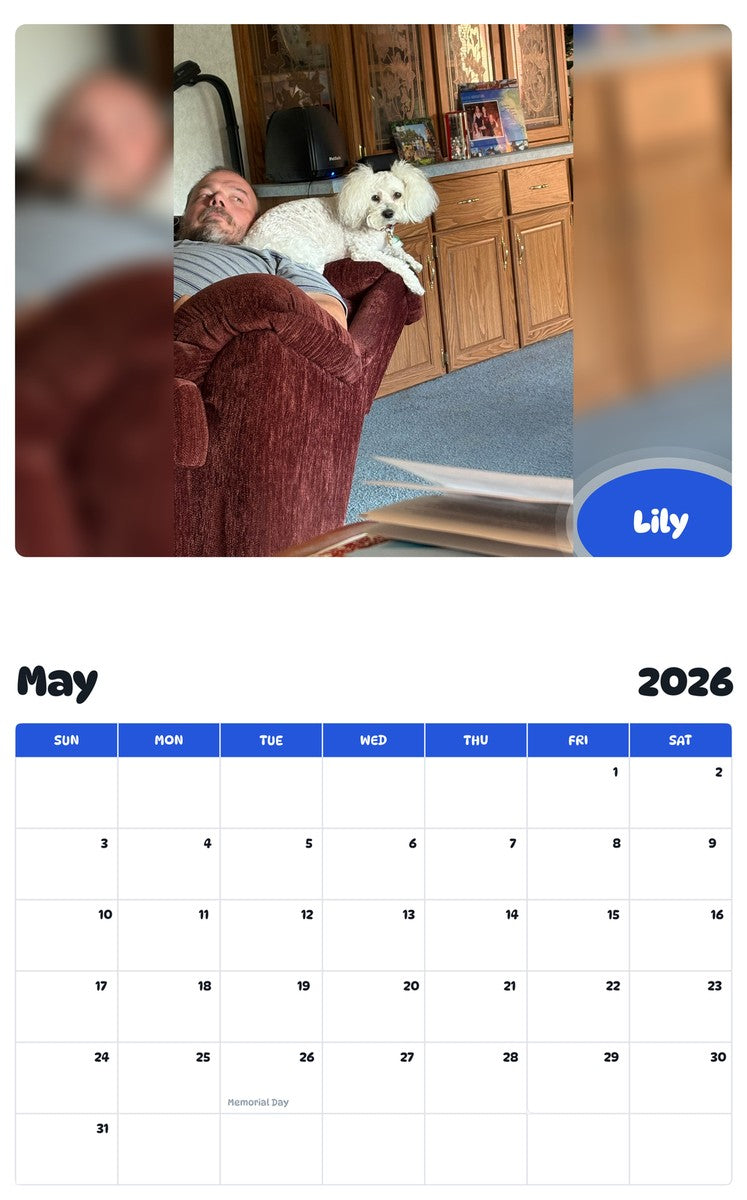 2026 - 2027 Lily - Pawidols Pet Calendar