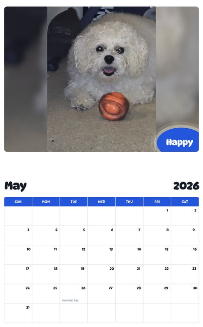 2026 - 2027 Happy - Pawidols Pet Calendar