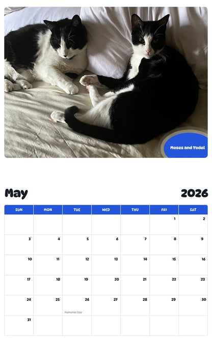 2026 - 2027 Moses and Yodel - Pawidols Pet Calendar