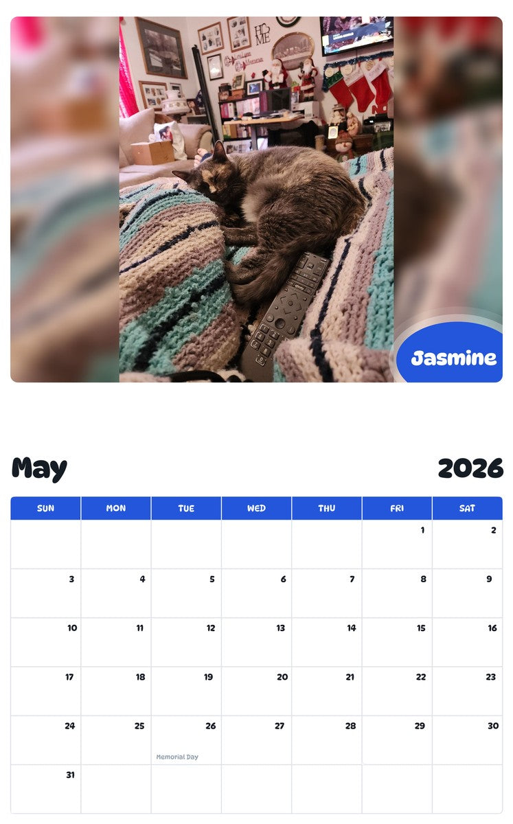 2026 - 2027 Jasmine - Pawidols Pet Calendar