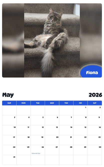 2026 - 2027 Fiona - Pawidols Pet Calendar