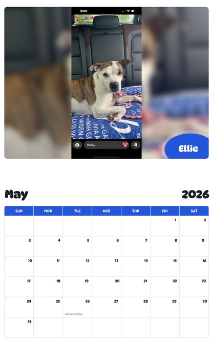 2026 - 2027 Ellie - Pawidols Pet Calendar