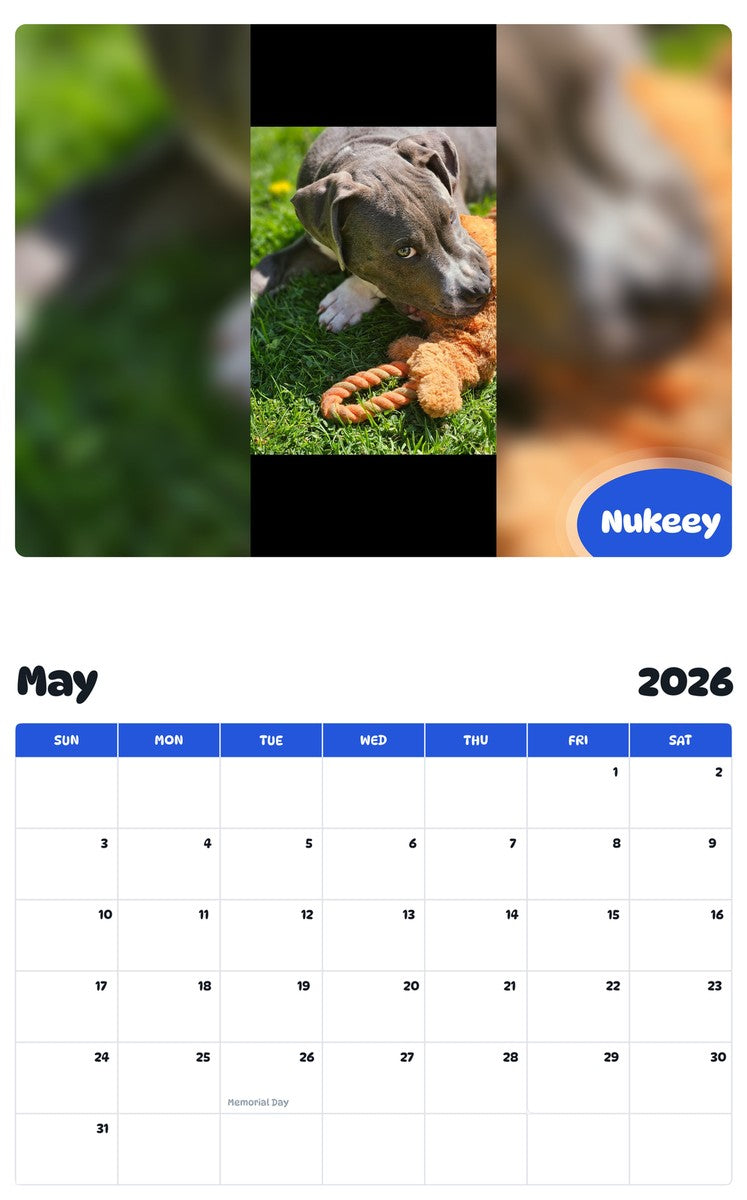 2026 - 2027 Nukeey - Pawidols Pet Calendar