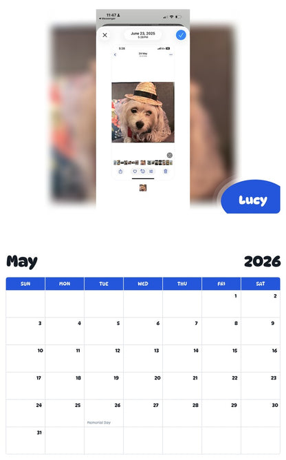 2026 - 2027 Lucy - Pawidols Pet Calendar