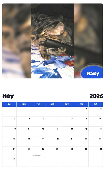2026 - 2027 Maisy - Pawidols Pet Calendar
