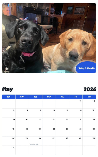 2026 - 2027 Daisy & Charlie - Pawidols Pet Calendar