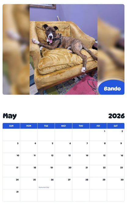 2026 - 2027 Bando - Pawidols Pet Calendar