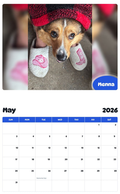 2026 - 2027 Menna - Pawidols Pet Calendar
