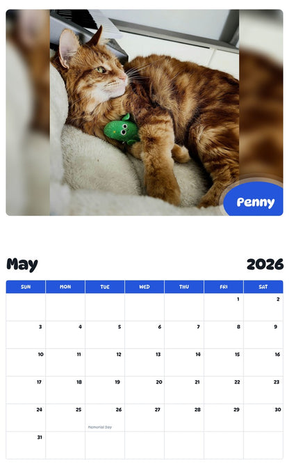 2026 - 2027 Penny - Pawidols Pet Calendar