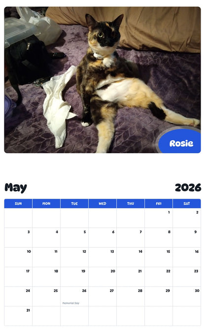 2026 - 2027 Rosie - Pawidols Pet Calendar