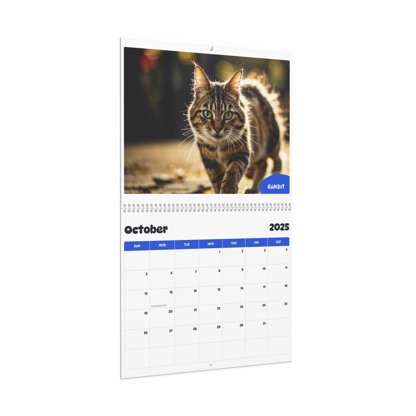 October 2025 - September 2026 Test-Cat15 - Pawidols Pet Calendar Calendar