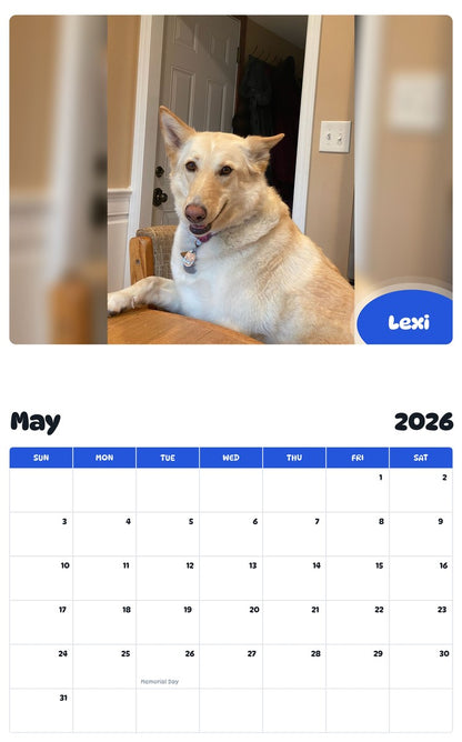 2026 - 2027 Lexi - Pawidols Pet Calendar