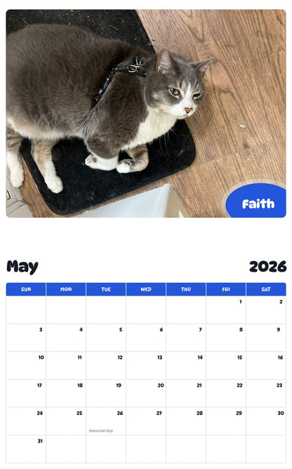2026 - 2027 Faith - Pawidols Pet Calendar