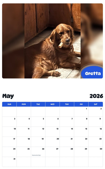 2026 - 2027 Gretta - Pawidols Pet Calendar