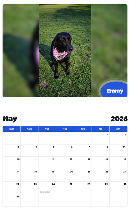 2026 - 2027 Emmy - Pawidols Pet Calendar
