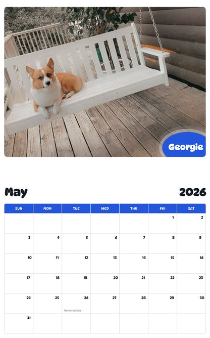 2026 - 2027 Georgie - Pawidols Pet Calendar