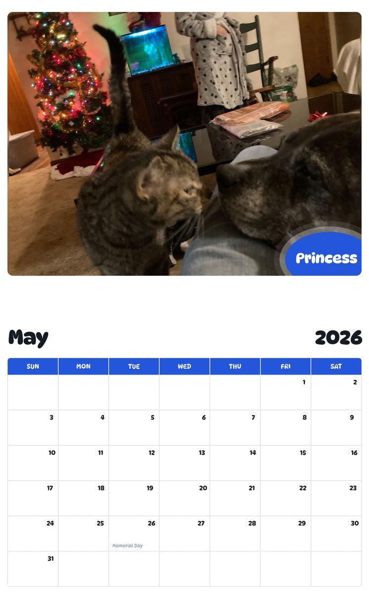 2026 - 2027 Princess - Pawidols Pet Calendar