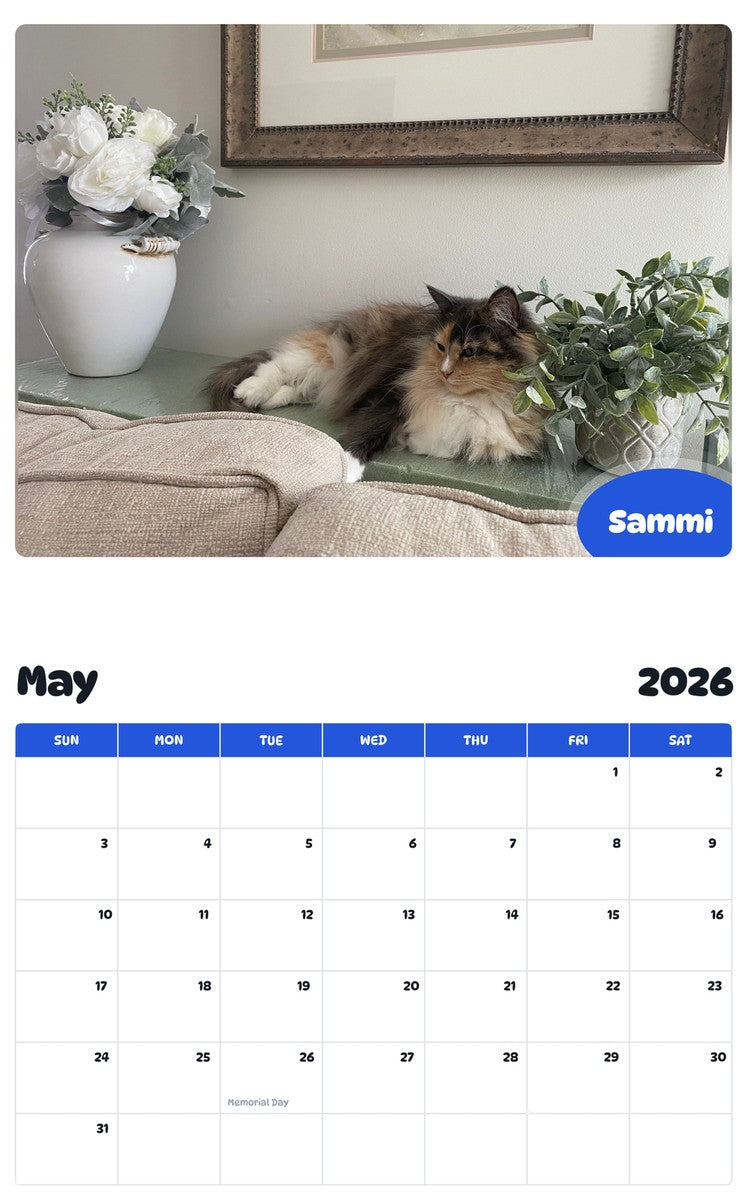 2026 - 2027 Sammi - Pawidols Pet Calendar