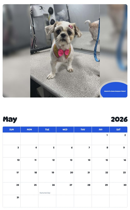 2026 - 2027 Charlotte Janae Sampson Tolbert - Pawidols Pet Calendar