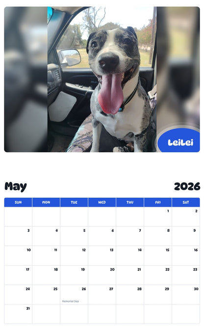 2026 - 2027 LeiLei - Pawidols Pet Calendar