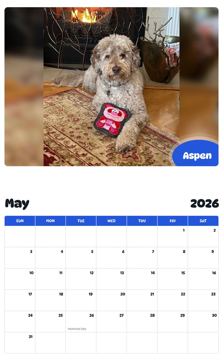 2026 - 2027 Aspen - Pawidols Pet Calendar