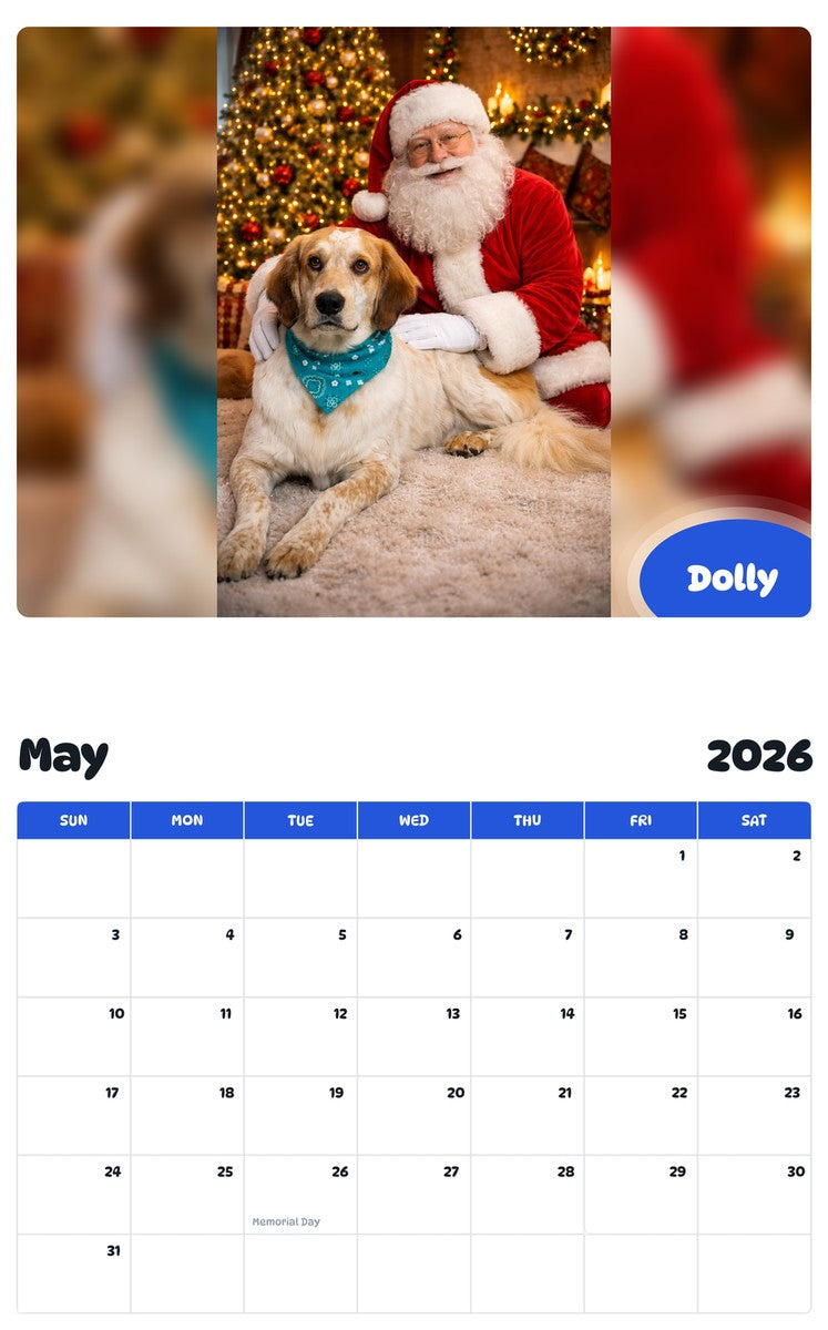 2026 - 2027 Dolly - Pawidols Pet Calendar
