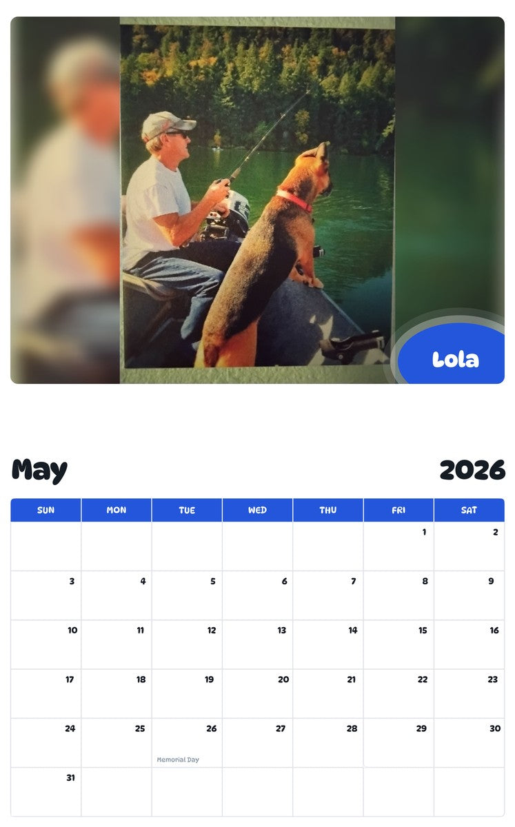 2026 - 2027 Lola - Pawidols Pet Calendar