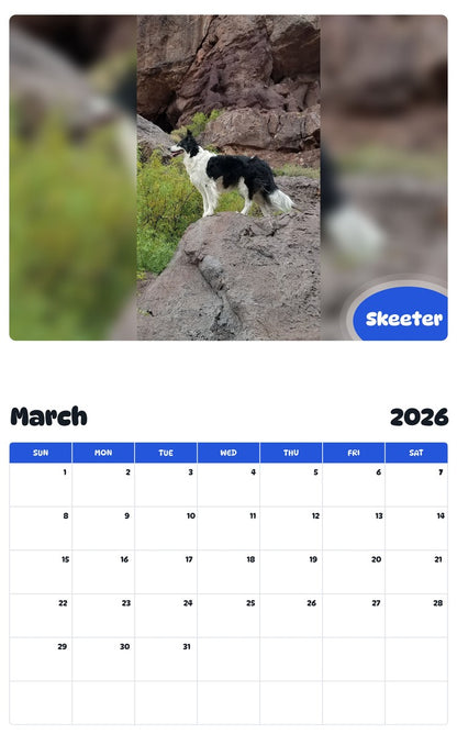 November 2025 - October 2026 Skeeter - Pawidols Pet Calendar