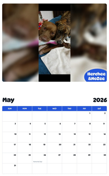 2026 - 2027 Herchee &NoZee - Pawidols Pet Calendar