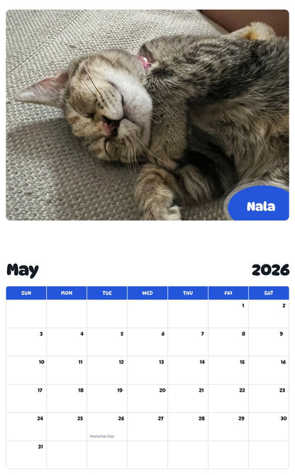 2026 - 2027 Nala - Pawidols Pet Calendar