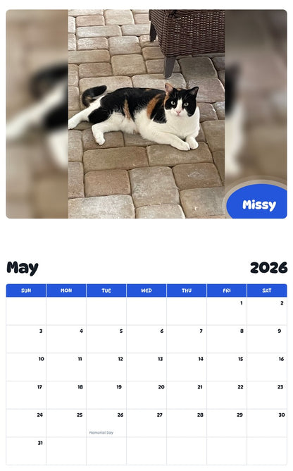 2026 - 2027 Missy - Pawidols Pet Calendar
