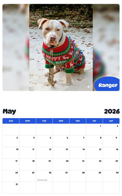 2026 - 2027 Ranger - Pawidols Pet Calendar