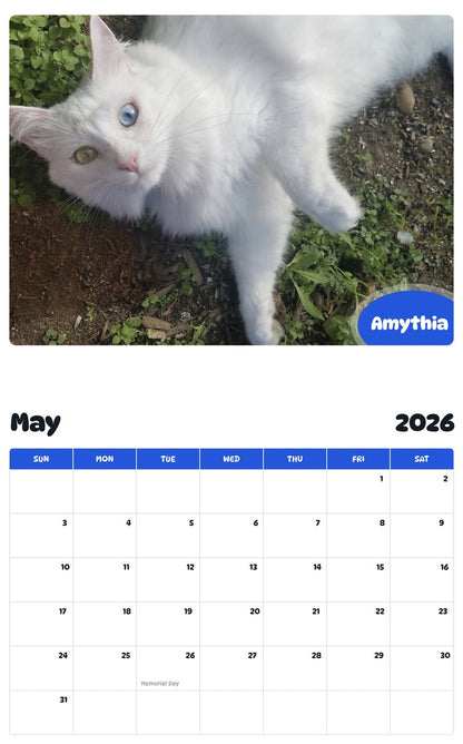 2026 - 2027 Amythia - Pawidols Pet Calendar