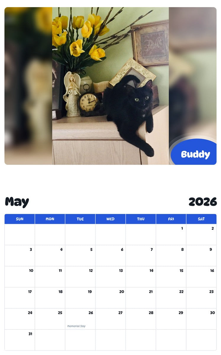 2026 - 2027 Buddy - Pawidols Pet Calendar