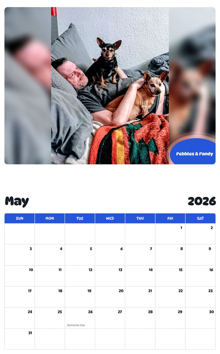 2026 - 2027 Pebbles & Pandy - Pawidols Pet Calendar