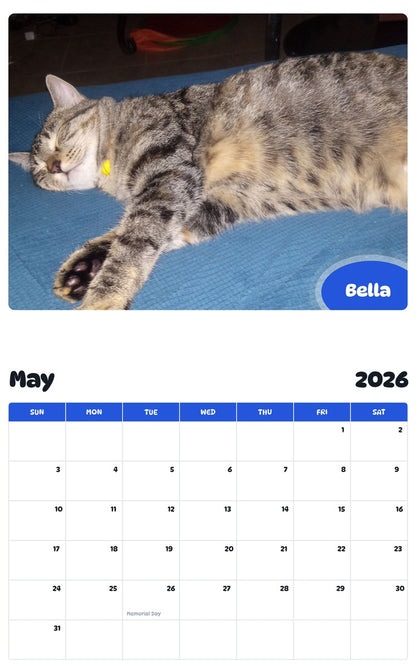 2026 - 2027 Bella - Pawidols Pet Calendar