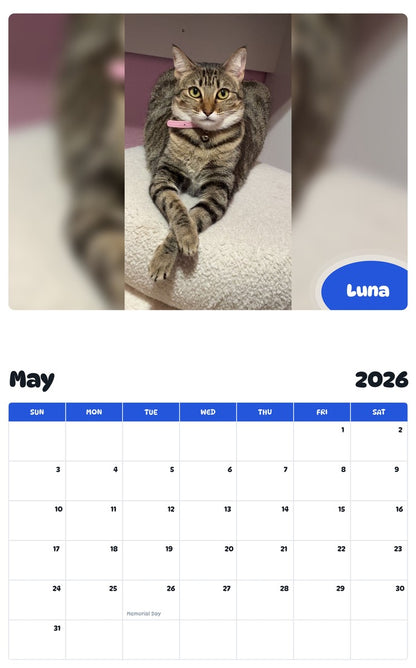 2026 - 2027 Luna - Pawidols Pet Calendar