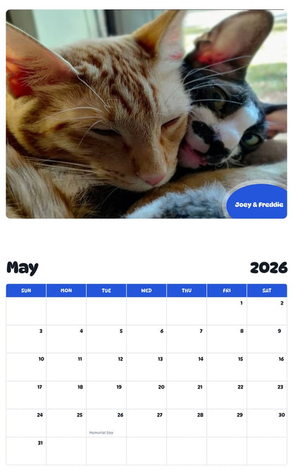 2026 - 2027 Joey & Freddie - Pawidols Pet Calendar