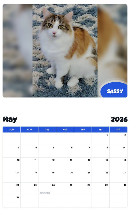 2026 - 2027 SASSY - Pawidols Pet Calendar