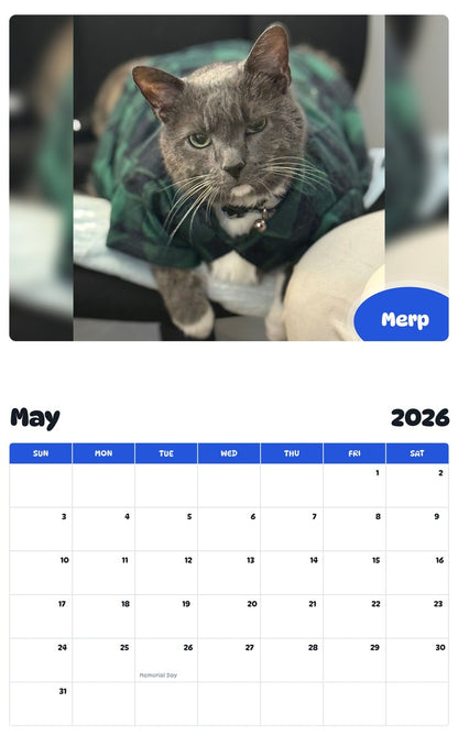2026 - 2027 Merp - Pawidols Pet Calendar