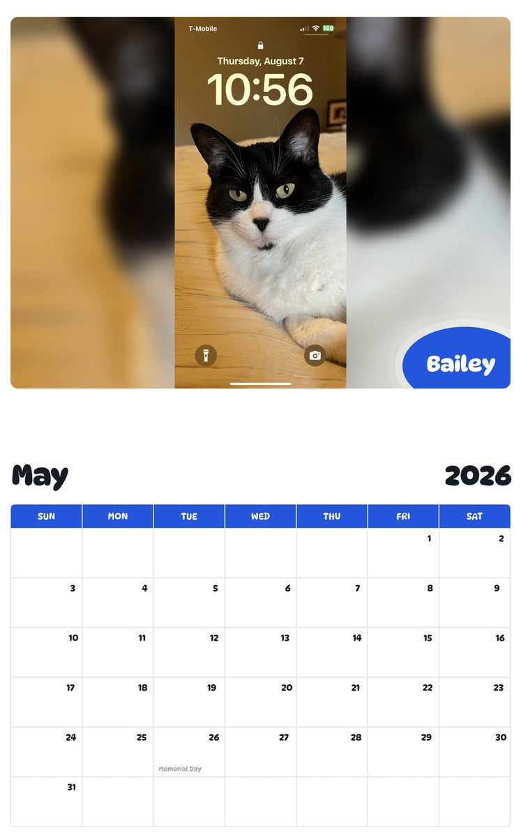 2026 - 2027 Bailey - Pawidols Pet Calendar