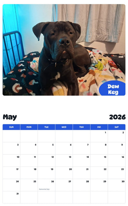 2026 - 2027 Dew Keg - Pawidols Pet Calendar