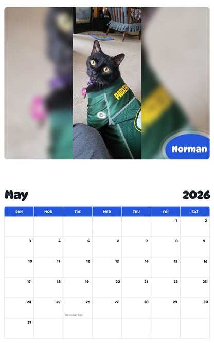 2026 - 2027 Norman - Pawidols Pet Calendar