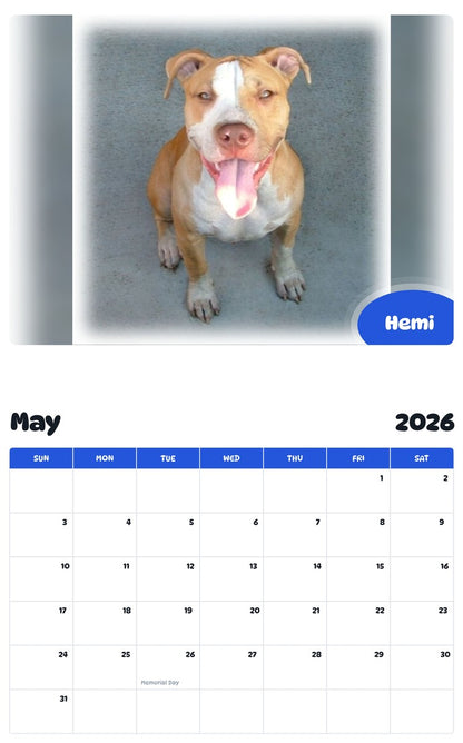 2026 - 2027 Hemi - Pawidols Pet Calendar