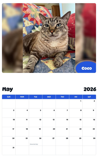 2026 - 2027 Coco - Pawidols Pet Calendar