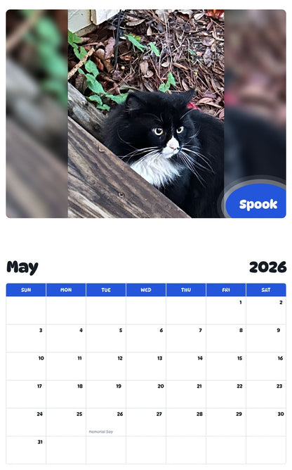 2026 - 2027 Spook - Pawidols Pet Calendar