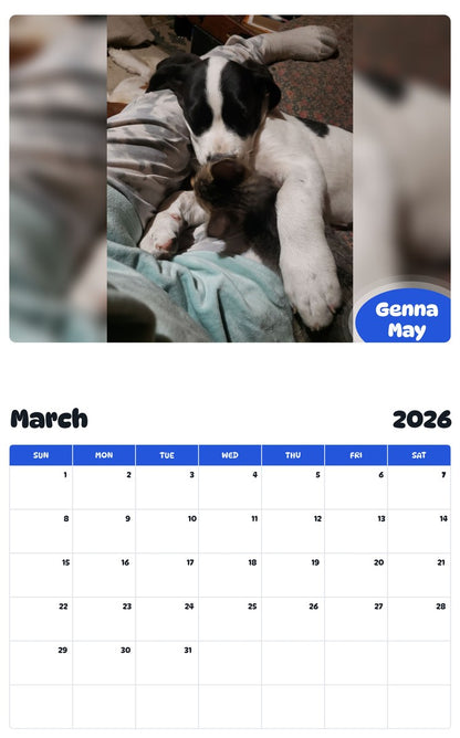 November 2025 - October 2026 Genna May - Pawidols Pet Calendar