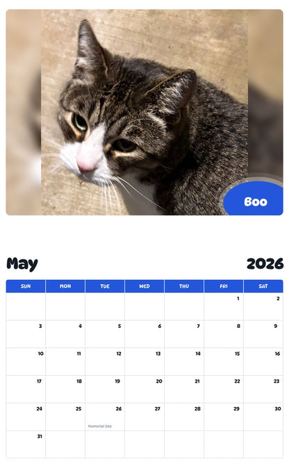 2026 - 2027 Boo - Pawidols Pet Calendar