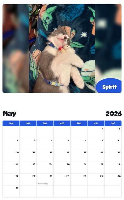 2026 - 2027 Spirit - Pawidols Pet Calendar